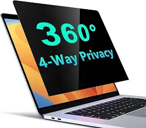 PYS 4-Way Privacy Screen for Laptop 14 Inch 16:9-360 Anti-Spy Filter, Matte Anti-Glare Protector, Scratch-Resistant Film, Laptop Privacy Filter Shield