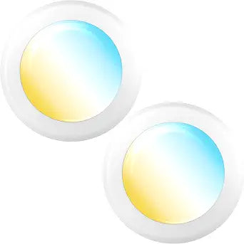 Sunco 2 Pack 5/6 Inch Flush Mount LED Disk Lights, 5CCT, 12W=65W, Dimmable