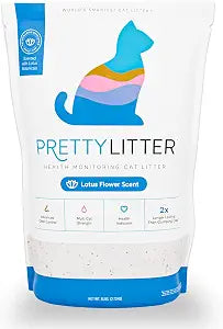 PrettyLitter Health Monitoring Cat Litter (Lotus Flower, Non Clumping) | Lightweight & Low Tracking, Color Changing Silica Gel Crystals, Advanced Odor Control  6 Lbs, Pack of 1 (Up to 1 Month Supply)