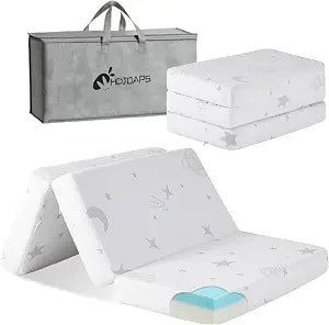 Pack and Play Mattress for Baby Toddlers, Pack N Play Mattresses with Carry Bag Washable Cover