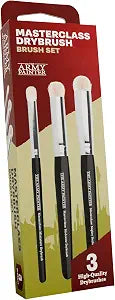 The Army Painter, Masterclass Drybrush Set, 3 Paintbrushes for Miniatures