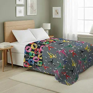 Northwest Power Rangers Rangers Go Twin Quilted Blanket, Comfy Throw, Adults Boys Girls, Soft Lightweight Bedding for Bed, or Couch, 60 x 90 inches