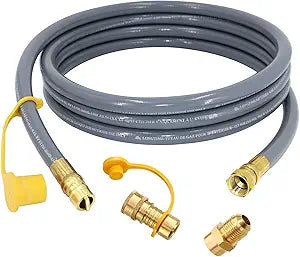 Upgraded 12 Feet 1/2 Inch Rv Quick Connect Natural Gas Hose Gas Line for Outdoor Grill with Quick Connect Fittings for Bbq Pizza Oven, Patio Heater and More NG Appliance - CSA
