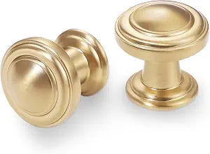 10 Pack Champagne Bronze Cabinet Knobs Round Zinc Alloy Cabinet Knobs Gold Drawer Knobs Kitchen Hardware Solid Cupboard Knobs Drawer Knobs