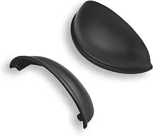 10 Pack 2-1/2" Drawer Pulls Matte Black Cabinet Cup Pulls Kitchen Hardware Cabinet Handles Drawer Handles Knobs 2-1/2 inch (64mm) Center to Center