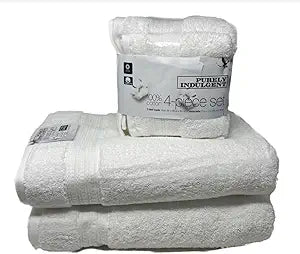 100% HydroCotton | Includes: 2 Luxury Bath Towels, 2 Hand Towels & 2 Washcloths | Quality, Ultra Soft Towel Set | 6 Piece Set (White)
