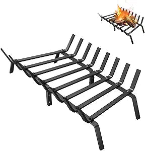 Fireplace Grate, Durable Steel Firewood Holder for Efficient Burning, 30 Inch