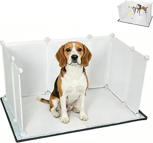 Dog Litter Box with High Walls,Pee Pad Holder Tray for Dog Potty