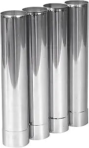 FireHiking Stove Pipe Stainless Steel Flue Extension 4 Sections of Straight Chimney 2.36"/6cm x 12.6"/32cm