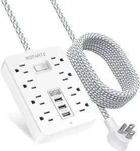 Surge Protector Power Strip 10 Ft, USB C Power Strip (PD 30W)