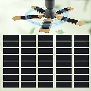 40 Pcs Ceiling Fan Filters for Blades, Fan Air Purifier Pads with Activated Coconut Shell Carbon, Universal Easy Stick Ceiling Fans Filter Fit for Common Household Office Contaminants
