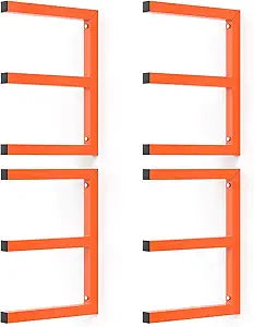 WALMANN Garage Wall Mounted Lumber Storage Rack, Overhead Heavy Duty One-Piece Design Lumber Rack for Woodworking Shop(2 Pairs)