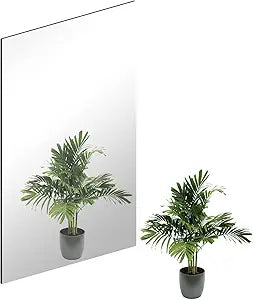 16 x 12'' x 1Pcs Glass Wall Mirror Tile with Self Adhesive Tapes