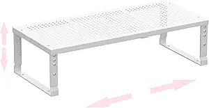 Metal Stackable Expandable Storage Shelf - Multi-Functional Home Storage Shelf, Suitable for Kitchen, CabinetBathroom, Office, Garage, etc.1PACK/White/Medium