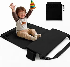 Toddler Airplane Bed, Portable Airplane Seat Extender for Kids, Toddler Airplane Travel Essentials, Foldable Toddler Travel Bed for Long Flight, Baby Airplane Bed for Toddler with Carry Bag