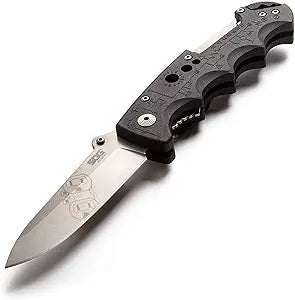 SOG Kilowatt- Electricians Pocket Knife with Wire Stripping Multi-Tool and 3.4 Inch AUS-8 Blade, UTP 10-22G Wire Stripper Knife (EL01-CP), Black