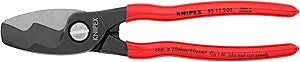 KNIPEX Tools - Cable Shears, Twin Cutting Edge (9511200), 8 inches