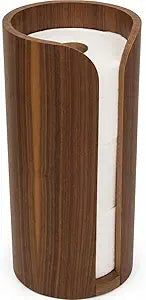 Plywood Free Standing Toilet Paper Holder. Toilet Tissue Storage Made from Wood. Compatible with Mega Rolls (Walnut)