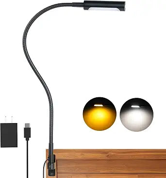 Wall/Headboard Mounted Reading Light, Minimalist Bedside Book Lamp