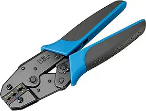 IDEAL Electrical 30-500 Crimpmaster Tool with Insulated Terminal Die Set, Crimp Tool for 22-10 AWG Insulated Terminals, 1 Ratchet Crimper w/Die Set