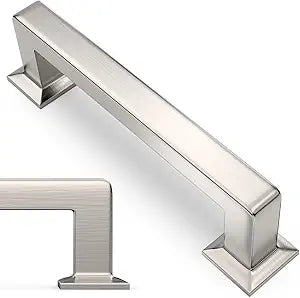 10 Pack 3-3/4 Inch Kitchen Cabinet Handles Brushed Satin Nickel Cabinet Pulls Silvery Drawer Pulls Zinc Alloy Kitchen Hardware
