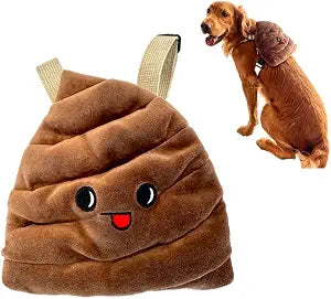 Korean Dog Harness Backpack for Small, Medium, Large and X-Large Dogs POOPIE Backpack for Dogs Cute Puppy Backpacks Bag with Poop Dispenser Outdoor Backpack for Dogs Poop FACE (Extra Large)