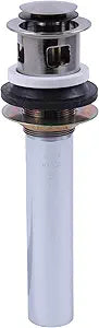 Delta D33W576BL Push Pop-Up Drain Assembly with Overflow Matte Black