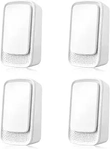 Air Ionizers 4 Pack, Negative Ion Filtration System, for Bedroom, Kitchen, Office, Portable Air Filter Odor, Smoke Dust, Pets, Eliminator, White