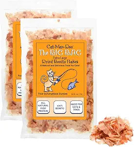 Cat-Man-Doo | Bonito - 4oz. (2 Pack) | Bonito Fish Flakes for Cat & Dog Treats | Healthy, Single Ingredient, Treat or Food Topper, High Protein
