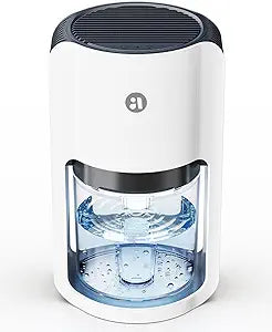 Small Dehumidifier for Bedroom, 42oz Dehumidifier with Auto Shut Off, Quiet Portable Dehumidifier for Bathroom, Closet, RV, 7 Color Night Light