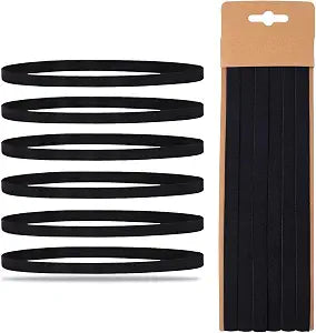 Needbrock 6 Pcs Sports Headband, Mens Headband Polyester Fiber Non-Slip Stretch Fit for Women and Men Keeps Hair Away During Football Running Workouts Gym Daily Wear and Exercise