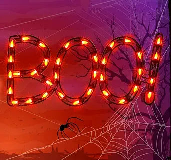 LAMPHOME 16'' Halloween Decorations Window Silhouette Holiday Displays, Light Up Window Lights, Lighted Boo for Party Home Tabletop Ornaments