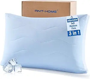 Adjustable Firm Pillow for Side Sleepers,Standard Size Adjust Cooling Bed Pillows for Back,Stomach,Hot Sleepers,Luxury Pillows for Sleeping Set of 1