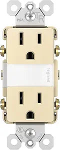 Legrand radiant 15 Amp Combination 5-Level LED Night Light Outlet Lt Almond