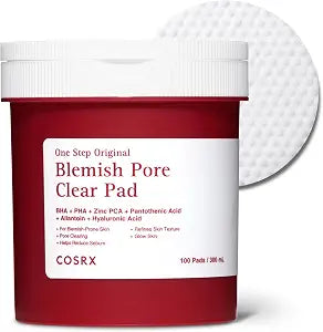 COSRX OneStep Blemish Pore Clear Toner Pads, Exfoliating Care (100 Pads)