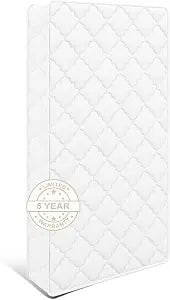 5"x52"x27.5" Premium Baby Crib & Toddler Mattress | 5" High Density Foam Mattress, Odorless and Steady, No Gap & Edge Reinforced, Pure White