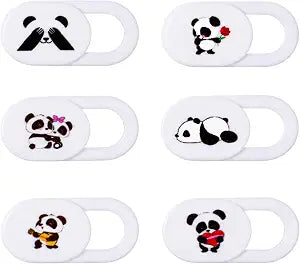 Camera Cover Slide Cute Panda Pattern Webcam Cover Slide, Ultra Thin Front Camera Covers for Phone Laptop Protect Your Privacy and Security with Strong Adhesive