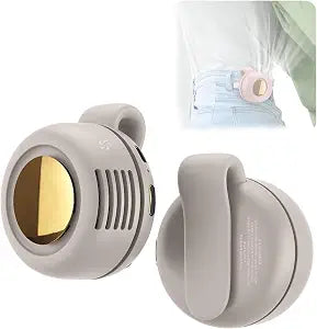 Gaukomzs Portable Silent Mini Bladeless Fan Clip On,3-Speed Clip-on Fan for Shirt and Waist (White)