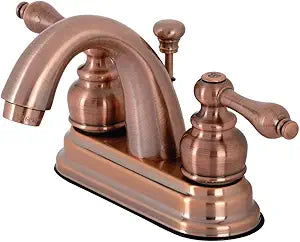 Kingston Brass KB561ALAC Restoration 4-Inch Centerset Bathroom Faucet, Antique Copper Finish, 3-1/2 Inch Spout Reach