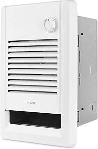 Stelpro Sonoma Wall Fan Heater Γ 1000W / 240V (750W / 208V) Γ 12 3/8Γ│ H ├ 9 1/16Γ│ W Γ Refined Compact Design Γ Silent Comfort, Quick Heat Γ Built-In Double-Pole Thermostat Γ White (ASO1002T2W)