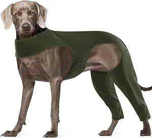 ROZKITCH Dog Rear Leg Wound Cover Rear Legs, Pet Sleeve to Prevent Licking Wound Elbow Protector, Dog Recovery Suit Cone Collar Alternative for Sprain ACL CCL Arthritis Joint Care Green 3XL