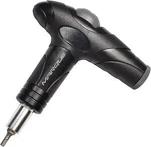 MARQUE Adjustable Bike Torque Wrench  4, 5, 6 Nm Dial Portable Mini Bicycle Multitool Allen Key Tool, includes 3, 4, 5 mm Hex, T 25 Tool Bits  Repair Your Road and MTB at Home Garage - Cyclist Gift