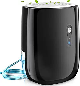 Dehumidifiers for Home 27oz(800ml) Small Auto Shut off Dehumidifiers with Drain Hose,Portable Ultra Quiet Mini Dehumidifier Effective for Bathroom, Basement, Garage, RV, Gun Safe, Closet