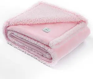 Pink Calming Pets Blanket 85x57in Fleece Dogs Blankets Fluffy Cats Sherpa Waterproof Bed Couch Covers Puppy Leakproof Sofa Mats Washable Warm-XL