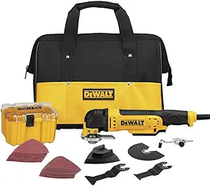 DEWALT Oscillating Tool, 3-Amp, Corded, Includes Wood Blades, Sandpaper and Tool Bag (DWE315K)