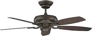 Concord Fans 52RS5ORB Downrod Mount, 5 Wood Finish Blades Ceiling fan, Oil Rubbed Bronze