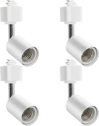 Track Lighting Heads H Type Halo Track Light Fixtures Adjustable Rotatable Compatible H Type 3-Wire Single Circuit Track Systems for PAR20, R20, PAR30, BR30, BR40, PAR38 Light Bulb(White, E26)
