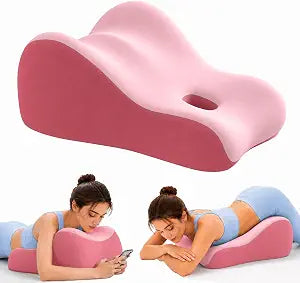 Couples Butt Cushion for Pregnant Women Furniture Pillow Pillowcase Suitable for Home Use, Ideal for Sitting and Lying, Foam Pillow Modern and Simple Style - Pink