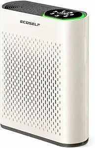 ECOSELF Air Purifiers for Home Large Room up to 2,400 Ft┬▓, Air Purifiers for Bedroom 360┬░ Air Intake with Smart Auto Mode, HEPA Air Purifier Green