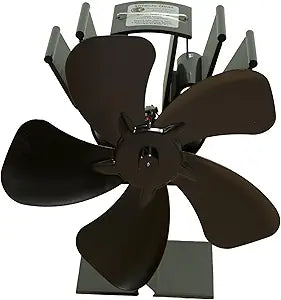 Comfort Glow 5 Blade Thermoelectric Fan for Wood Stoves, Silent, No Power Needed - CGTF